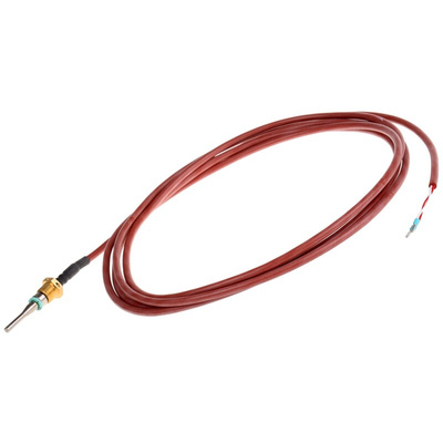 Jumo PT100 RTD Sensor, 5.4mm Dia, 27.5mm Long, 2 Wire, Probe, Class B +200°C Max