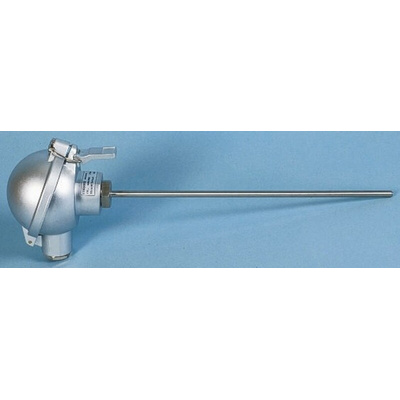 Correge PT100 RTD Sensor, 6mm Dia, 250mm Long, 3 Wire, Probe, Class A +500°C Max