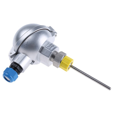 Correge PT100 RTD Sensor, 6mm Dia, 100mm Long, 3 Wire, G1/2, Class A +500°C Max