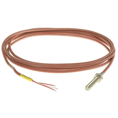 Electrotherm PT100 RTD Sensor, M8 Dia, 40mm Long, M8, F0.3 +200°C Max