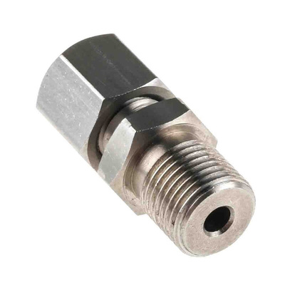 RS PRO Thermocouple Compression Fitting for Use with Thermocouple, 1/8 BSPP, 1.5mm Probe, RoHS Compliant Standard
