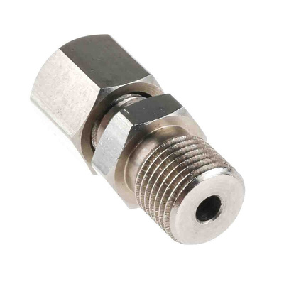 RS PRO Thermocouple Compression Fitting for Use with Thermocouple, 1/8 BSPP, 3mm Probe, RoHS Compliant Standard