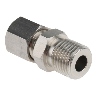 RS PRO Thermocouple Compression Fitting for Use with Thermocouple, 1/4 BSPP, 6mm Probe, RoHS Compliant Standard