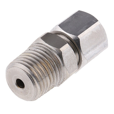 RS PRO Thermocouple Compression Fitting for Use with Thermocouple, 1/4 BSPT, 3mm Probe, RoHS Compliant Standard