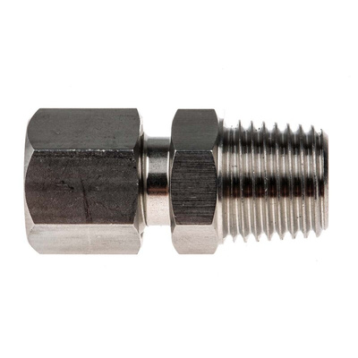 RS PRO Thermocouple Compression Fitting for Use with Thermocouple, 1/4 BSPT, 6mm Probe, RoHS Compliant Standard