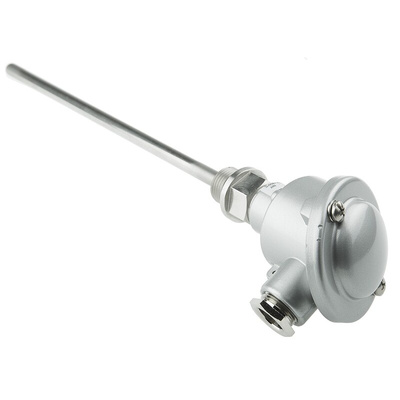 Reckmann PT100 RTD Sensor, 9mm Dia, 250mm Long, G1/2, +400°C Max