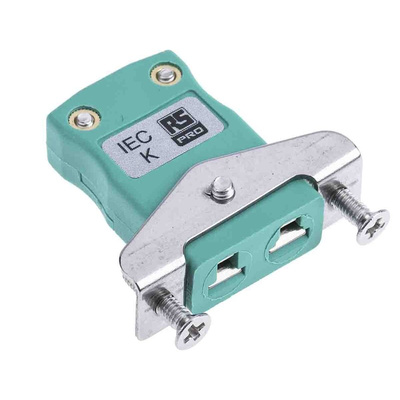 RS PRO Panel Mount Thermocouple Connector for Use with Type K Thermocouple, Miniature Size, IEC Standard