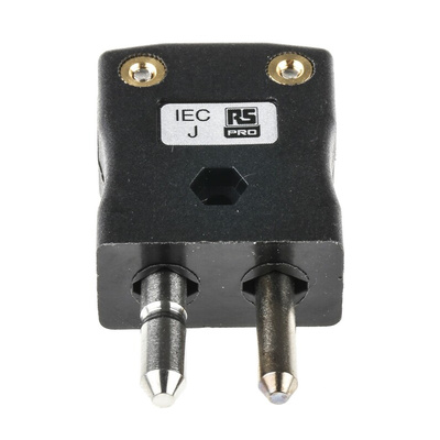 RS PRO In-Line Thermocouple Connector for Use with Type J Thermocouple, Standard Size, IEC Standard