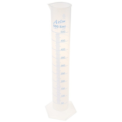 RS PRO PP Graduated Cylinder, 500ml