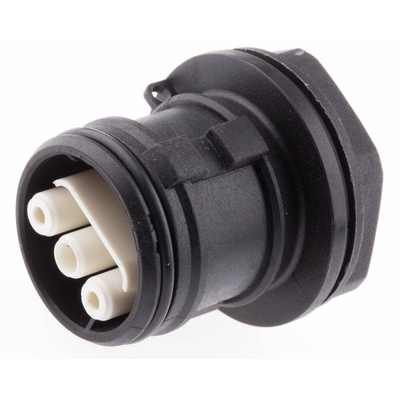 Elkay Electrical 3 Pole IP68 Rating Panel Mount Female IEC Connector Rated At 16A