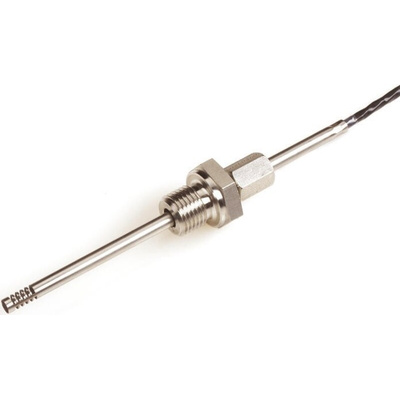 Electrotherm PT100 RTD Sensor, 4.5mm Dia, 120mm Long, G1/4, F0.3 +200°C Max