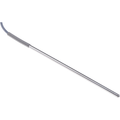 Correge PT100 RTD Sensor, 6mm Dia, 200mm Long, 3 Wire, Probe, Class A +200°C Max