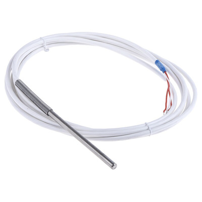 Jumo PT100 RTD Sensor, 6mm Dia, 100mm Long, 3 Wire, Probe, Class B +180°C Max
