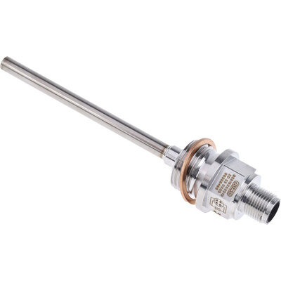 Jumo PT100 Temperature Sensor, 6mm Dia, 100mm Long, +200°C Max