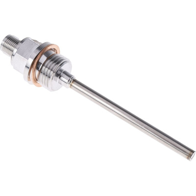 Jumo PT100 Temperature Sensor, 6mm Dia, 100mm Long, +200°C Max