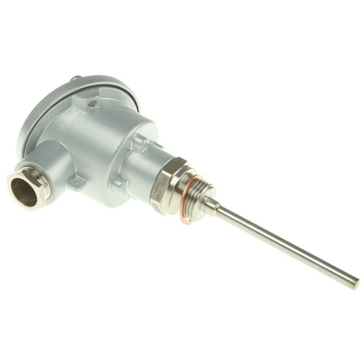 Jumo PT100 Temperature Sensor, 6mm Dia, 100mm Long, +400°C Max