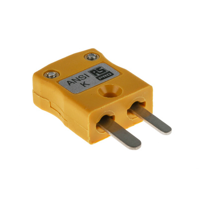 RS PRO In-Line Thermocouple Connector for Use with Type K Thermocouple, Miniature Size, ANSI Standard