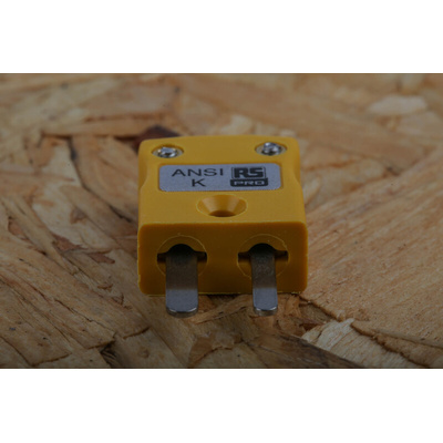 RS PRO In-Line Thermocouple Connector for Use with Type K Thermocouple, Miniature Size, ANSI Standard