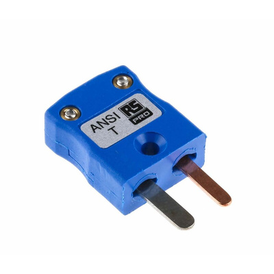 RS PRO In-Line Thermocouple Connector for Use with Type T Thermocouple, Miniature Size, ANSI Standard