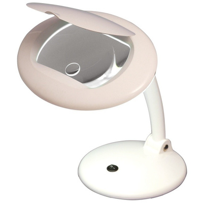 RS PRO LED Magnifying Lamp with Table Lamp, 3dioptre, 175 x 108mm Lens