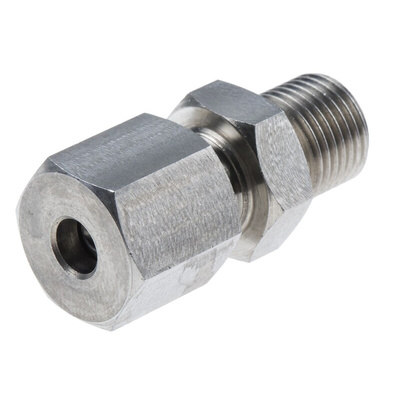RS PRO In-Line Thermocouple Compression Fitting for Use with Thermocouple, 1/8 BSP, 4.5mm Probe, RoHS Compliant Standard
