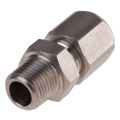 RS PRO In-Line Thermocouple Compression Fitting for Use with Thermocouple, 1/8 BSPT, 6mm Probe, RoHS Compliant Standard