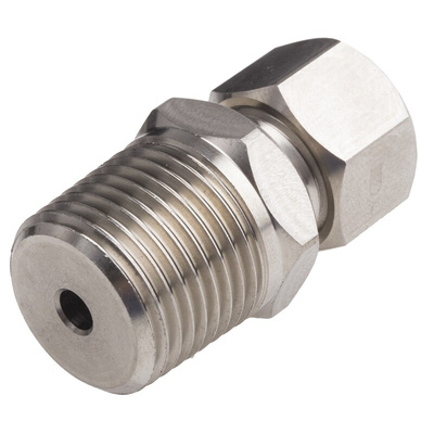 RS PRO Thermocouple Compression Fitting for Use with Thermocouple, 1/2 BSPT, 4.5mm Probe, RoHS Compliant Standard
