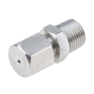 RS PRO In-Line Thermocouple Compression Fitting for Use with Thermocouple, 1/8 NPT, 1mm Probe, RoHS Compliant Standard