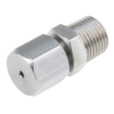 RS PRO In-Line Thermocouple Compression Fitting for Use with Thermocouple, 1/8 NPT, 1.5mm Probe, RoHS Compliant Standard