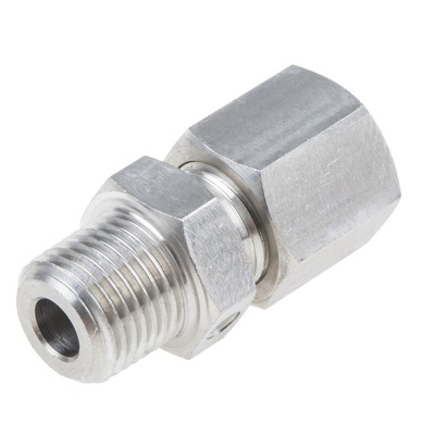 RS PRO In-Line Thermocouple Compression Fitting for Use with Thermocouple, 1/8 NPT, 4.5mm Probe, RoHS Compliant Standard