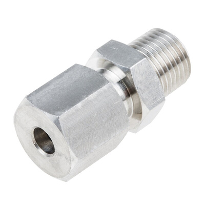 RS PRO In-Line Thermocouple Compression Fitting for Use with Thermocouple, 1/8 NPT, 4.5mm Probe, RoHS Compliant Standard