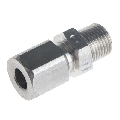 RS PRO In-Line Thermocouple Compression Fitting for Use with Thermocouple, 1/8 NPT, 6mm Probe, RoHS Compliant Standard