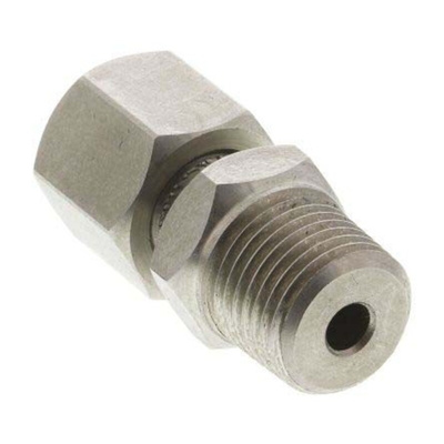RS PRO Stainless Steel Compression Fitting for Use with 2 mm Diameter Thermocouple Probe