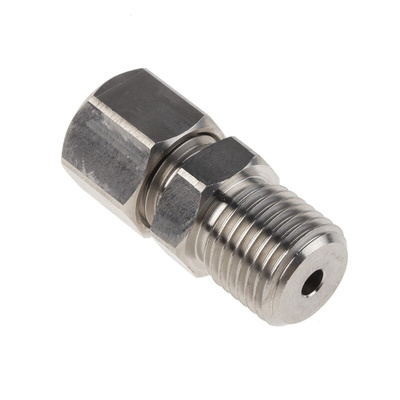 RS PRO In-Line Thermocouple Compression Fitting for Use with Thermocouple, 1/4 BSP, 3.175mm Probe