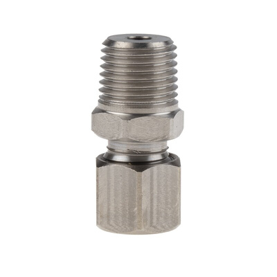 RS PRO In-Line Thermocouple Compression Fitting for Use with Thermocouple, 1/4 BSPT, 4mm Probe