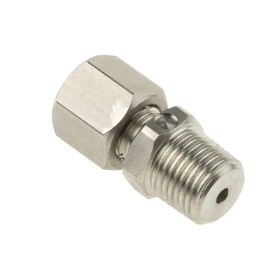 RS PRO In-Line Thermocouple Compression Fitting for Use with Thermocouple, 1/8 NPT, 2mm Probe