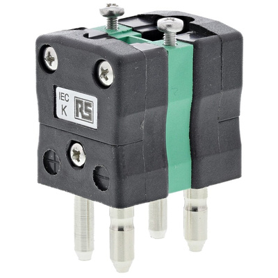 RS PRO Duplex Thermocouple Connector for Use with Type K Thermocouple, Standard Size, IEC Standard