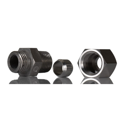 RS PRO Straight Thermocouple Compression Fitting for Use with Thermocouple Probes, 1/8 NPT, 6mm Probe