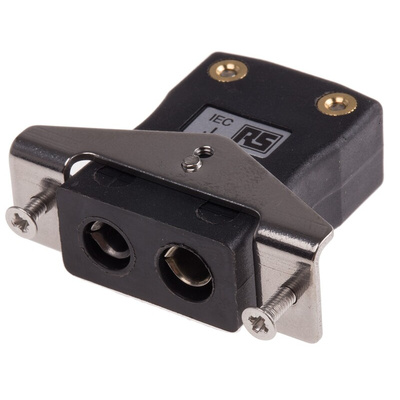 RS PRO Panel Mount Thermocouple Connector for Use with Type J Thermocouple, Standard Size, IEC Standard