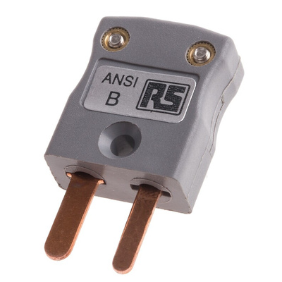 RS PRO In-Line Thermocouple Connector for Use with Type B Thermocouple, Miniature Size, ANSI Standard