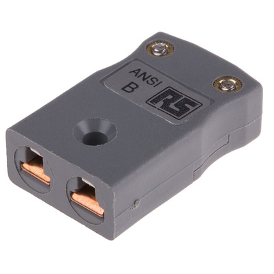 RS PRO In-Line Thermocouple Connector for Use with Type B Thermocouple, Miniature Size, ANSI Standard