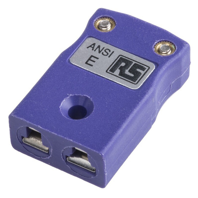 RS PRO In-Line Thermocouple Connector for Use with Type E Thermocouple, Miniature Size, ANSI Standard
