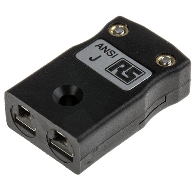 RS PRO In-Line Thermocouple Connector for Use with Type J Thermocouple, Miniature Size, ANSI Standard