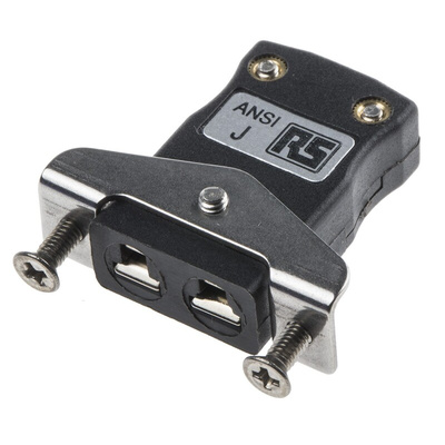 RS PRO Panel Mount Thermocouple Connector for Use with Type J Thermocouple, Miniature Size, ANSI Standard