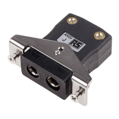 RS PRO Panel Mount Thermocouple Connector for Use with Type J Thermocouple, Standard Size, ANSI Standard