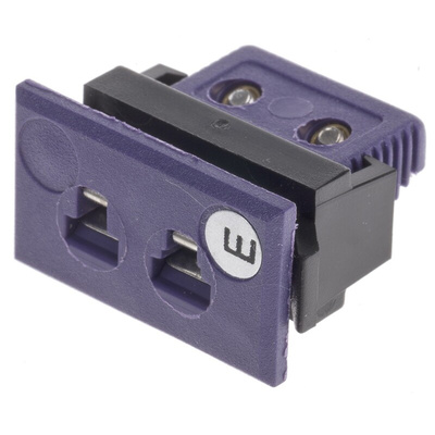 RS PRO Fascia Thermocouple Connector for Use with Type E Thermocouple, Miniature Size, IEC Standard