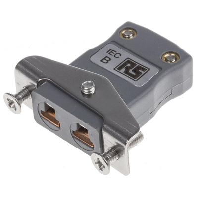 RS PRO Panel Mount Thermocouple Connector for Use with Type B Thermocouple, Miniature Size, IEC Standard