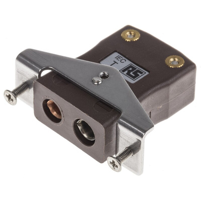 RS PRO Quickwire Panel Mount Thermocouple Connector for Use with Type T Thermocouple, Standard Size, IEC Standard