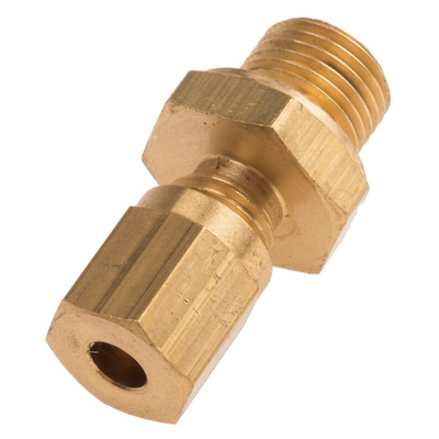 RS PRO In-Line Thermocouple Compression Fitting for Use with Thermocouple, 1/8 BSP, 4mm Probe, RoHS Compliant Standard