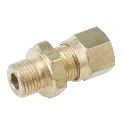 RS PRO In-Line Thermocouple Compression Fitting for Use with Thermocouple, 1/8 BSPP, 4.5mm Probe, RoHS Compliant